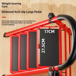 Scala in Acciaio Economica, Scala di Sicurezza Portatile Pieghevole Multifunzionale Rinforzata a Quattro Gradini per Uso Domestico Interno - Product Image 4