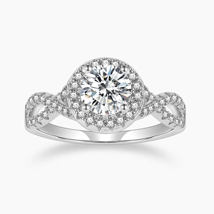 Elegant <b>Statement</b> Piece 925 Sterling <b>Silver</b> Round Twisted Band <b>Ring</b> Handmade Diamond <b>Rings</b> Bulk Product - Product Image 1