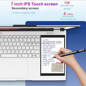 Portátil de pantalla doble de 15,6 + 7 pulgadas Teclado retroiluminado Intel N100 Pantalla táctil Oficina Computadoras portátiles de negocios - Product Image 5