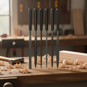 Juego de 6 cinceles Stanley con mangos negros para herramientas de carpintería y trabajar la madera - Product Image 2