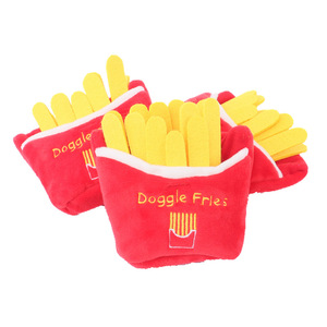 Juguete Ecológico para Perros de Peluche con Diseño de Comida (Pizza, Hamburguesa, Bistec, Helado, Papas Fritas) para Uso en Interiores - Product Image 5