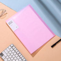 Carpeta de plástico A4 portátil impermeable para oficina, carpeta de archivos transparente de papelería, venta al por mayor