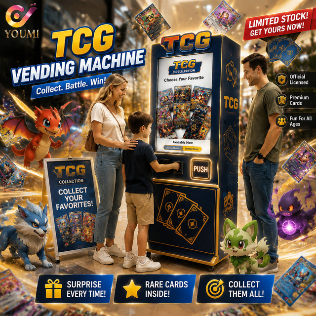 Cloud Platform Remote Management Cashless Trading Card Game TCG Vending Machine With Card Reader for Poké Mon Cards Game Sale