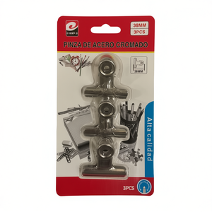 Pinza De Acero Cromado 38Mm 3Pcs Alta Calidad - Product Image 1