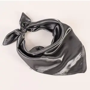 Printing Silk Head Scarf Polyester Dots Printed Head Accessories Square Satin Hijab Scarf