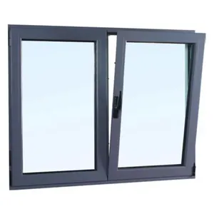 价格便宜工厂铝平开窗双层玻璃平开窗