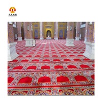 Tapis de Prière Islamique Tissé Wilton, en Rouleau Personnalisé, Lavable, pour Mur ou Sol, Moquette de Mosquée, Utilisation Extérieure Intérieure, Fournisseur Direct de Chine