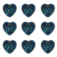 Accessoires en résine 3D en forme de griffe d'ours, 25 mm, double trou, dos plat, pierre précieuse en forme de cœur pour vêtements, sacs, accessoires de bricolage