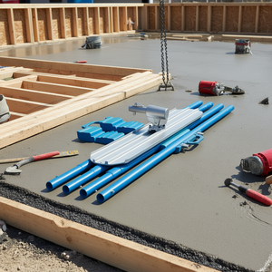 Kit de Llanas Flotantes de Magnesio 48 x 8 para Concreto con 4 Mangos para Acabado de Cemento - Product Image 2