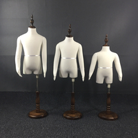 Mode nouveau demi-corps couture enfants Mannequin réglable couturiers tailleurs factice avec bras en bois