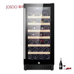 Josoo Mini Glass Door Wine Cooling Cellar Fridge No Noise Red Wine Cabinet Refrigerator