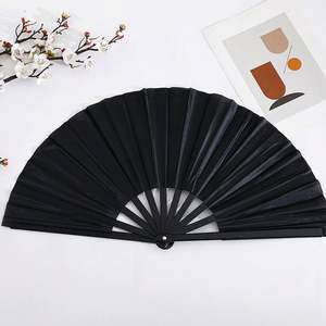 Abanico Plegable de Plástico Grande y Colorido de 33 cm Personalizado, Abanicos de Kung Fu para Hombres/Mujeres, Festivales, Baile, Año Nuevo - Product Image 3