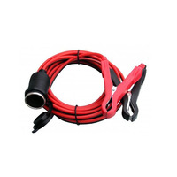 12V/24V Fixed Thread Cigarette Lighter Socket Extension Cable Cigarette Lighter Base with Clip Wire Connector Accessories