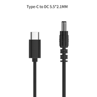 NOUVEAU Câble de charge rapide USB Type-C PD 9V/12V/15V 20V 3A avec gaine en PVC, convertisseur DC 5.5x2.1 65W