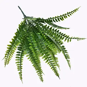 시뮬레이션 화분 7 포크 유칼립투스 잔디 플라스틱 꽃 녹색 식물