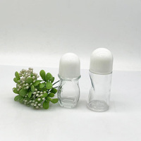 Flacons à bille roulante transparents en verre vides de 30 ml, 40 ml, 50 ml pour huiles essentielles, huiles corporelles et parfums, avec bille lisse