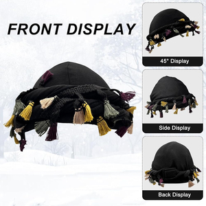 <span class=keywords><strong>Turban</strong></span> pour hommes réglable Halo soie Satin doublé casquette pour femmes Durag torsion tête enveloppes chapeau élastique pré cravate Beniee - Product Image 5