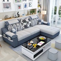 Canapé en Tissu Familial Nordique Grand Format pour Salon, Canapé Combinaison Moderne Simple Multi-Styles pour Appartement