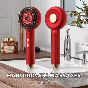 Anti-Hair Loss Head Care Electric <b>Scalp</b> Massager <b>Brush</b> Serum Oil Hair Growth Comb Dispenser USB Rechargeable Timing Control - Product Image 2