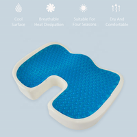 Coussin de siège orthopédique Bravo Gel amélioré en mousse à mémoire de forme avec gel pour le coccyx, coussin pour chaise de bureau