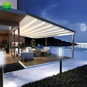 Gazebo di Alta Qualità con Tenda in PVC, Tenda Elettrica con LED, Pergola in Alluminio Personalizzata <span class=keywords><strong>per</strong></span> Ristoranti e Decorazioni Esterne - Product Image 3