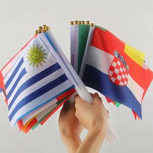 Bandera Personalizada con Logotipo, Mini Bandera de Poliéster de Doble Cara con Palo de Plástico para Agitar con la Mano, para Automóvil - Product Image 2