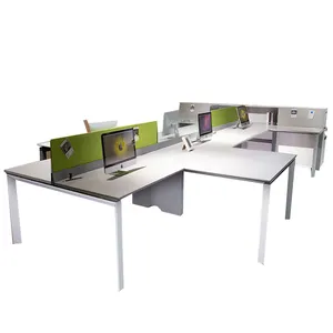 Factory Customized Modular Open Space Saving Office Desk 6 Person Staff Workstation Stable Office Table work station