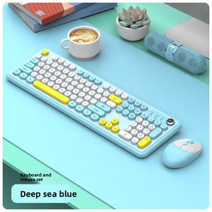ชุดคีย์บอร์ดและเมาส์<span class=keywords><strong>ไร้</strong></span><span class=keywords><strong>สาย</strong></span> USB 2.4G สไตล์พังก์สีสันสดใส - บางเฉียบ 1600 DPI ขนาดกะทัดรัด ดีไซน์ทันสมัย คุณภาพสูง สำหรับแล็ปท็อป - Product Image 6
