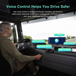 Pantalla táctil Carplay inalámbrica portátil de 10,26 pulgadas Carplay y <span class=keywords><strong>Android</strong></span> Auto Car Stere Mirror Link reproductor estéreo de coche con cámara - Product Image 3