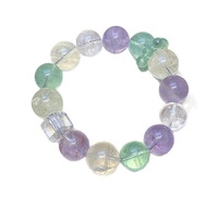 Nouveau Bracelet en Cristal Naturel Multi-Gemmes Citrine Quartz Clair Quartz Fraise Vert - Or, Design Original pour Femmes, Idéal pour les Mariages