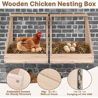 Gallinero de Madera Maciza para Montar en la Pared, Modelo 20250625, para una o dos Gallinas de Raza Mediana