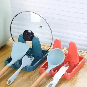 Folding Kitchen Organizer For Spatula Rack Spoon Holder Stand Spoon Pot Lid Holder Plastic Spoon Rest