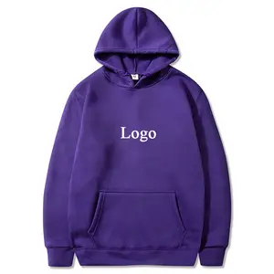 2024 nouveau Design OEM maison porter de haute qualité Style allemand violet couleur broderie Logo Polyester pull à capuche pour les étudiants