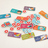 En gros Bébé En Bois Récompense Comportement Étoile Graphique Jeu De Société Éducatif Précoce Développer De Bonnes Habitudes Jouets Pour Garçons Et Filles