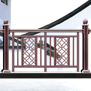 Pannello a Doghe in Composito Legno-Plastica WPC per Recinzione Privacy di Giardini e Balconi, con Telaio in Lega di Alluminio e Pali Metallici - Product Image 2