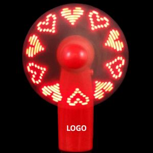 ของขวัญส่งเสริมการขาย พัดลมมือถือขนาดเล็กแบบชาร์จไฟได้ พร้อมข้อความ LED แบบกำหนดเองและข้อความกระพริบ - Product Image 4
