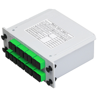 SC/UPC SC/APC PLC Splitter 1x2 1x4 1x8 1x16 Fiber Optic Splitter kotak kaset kartu memasukkan FTTH Fiber Optical Coupler Splitter