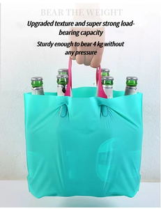 Thiết kế ống đồng in ấn PE nhựa bền mang mua sắm túi quà tặng với Frosted gấp xử lý và logo - Product Image 5