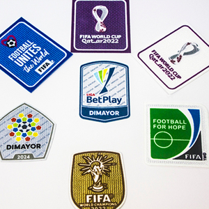 Parche de etiqueta de ropa de equipo de Champions League con efecto 3D Tatami flocado Categoría de producto Etiquetas de ropa