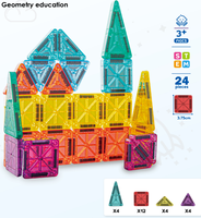 Juego de Bloques de Construcción Magnéticos 3D DIY - Magnéticos Educativos de Plástico para Niños de 7 a 9 Años, Certificado EN71, Caja de Hierro, Juguete Portátil
