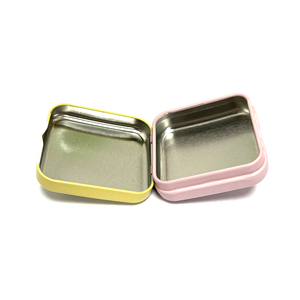 Hz 55x55x21mm vuông kim loại bao bì hộp vỏ sò bạc hà kẹo đường tùy chỉnh in hộp thiếc - Product Image 5