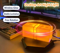 Boîte à lumière flottante magnétique sur le thème de GTA, lumière ambiante LED RGB 360° °   Lampe de bureau à lévitation rotative, décoration pour salle de jeux