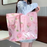 Sacs fourre-tout en plastique PE en stock pour magasins de chaussures et de vêtements, emballages de vêtements, sacs cadeaux transparents avec languettes de traction Wenzhou