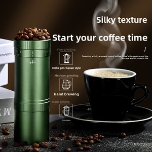 Molinillo de Café Portátil para Camping, Oficina y Hogar, de Acero Inoxidable de 7 Niveles de Ajuste, con Manivela y Palanca Ahorradora de Esfuerzo - Product Image 5