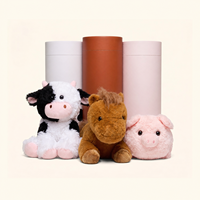 Mini animaux de ferme en peluche chauffables au micro-ondes
