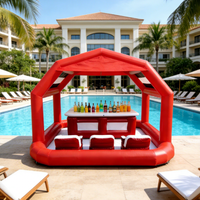 Plateforme de bar de piscine gonflable portable, écologique, en PVC imperméable, taille personnalisable, pour enfants, adultes, fêtes et événements