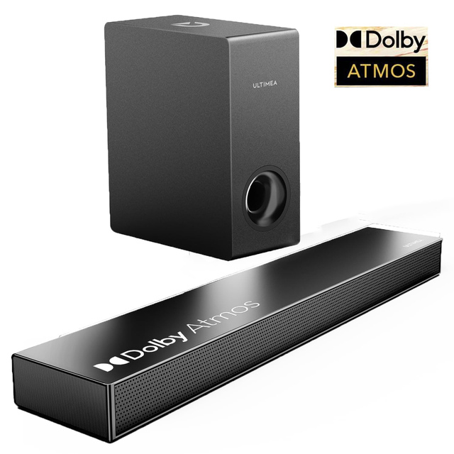ULTIMEA 190W peak Power bar Speaker with Subwoofer Pc Home Theater Tv Sound bar with Subwoofer