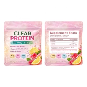 Poudre de protéines de lactosérum clair et de collagène 20g – Isolat de protéines de lactosérum clair avec biopeptides pour la santé des muscles maigres, des cheveux, de la peau et des ongles - Product Image 4