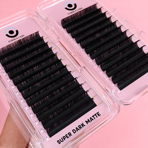 हस्तनिर्मित व्यक्तिगत क्लासिक लैश ट्रे मैट डार्क वॉल्यूम रेशम नरम कश्मीरी लैश ट्रे निजी लेबल पलक विस्तार थोक - Product Image 6