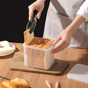 Récipient de stockage de pain moderne transparent à double couche, grande boîte à pain empilable pour comptoir de cuisine à usage alimentaire - Product Image 3